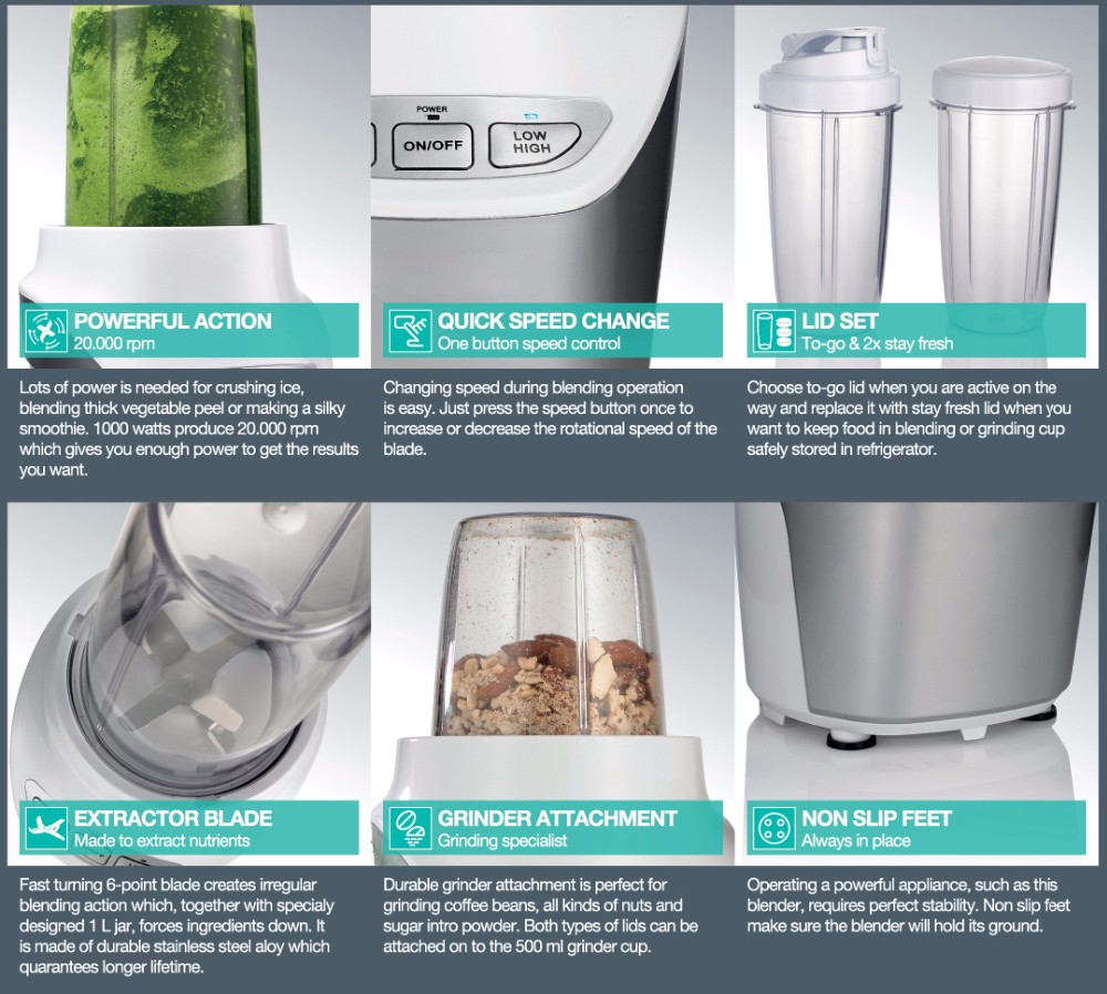 Profesyonel 1000W Güçlü Mutfak - Juicer incelemesi ve fiyatı